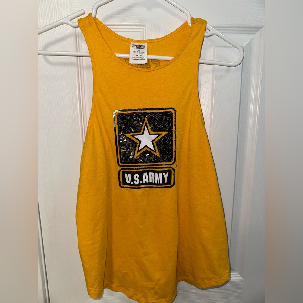 PINK Victoria's Secret Yellow Muscle Tee